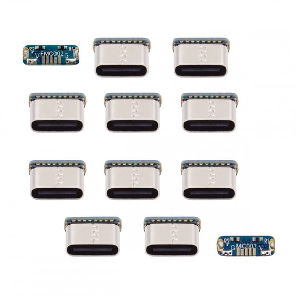 CY 10pcs/lot DIY Solder Type-C Female Socket Connector Replace for Micro-USB 5Pin Female SMT Type DC 5V Power