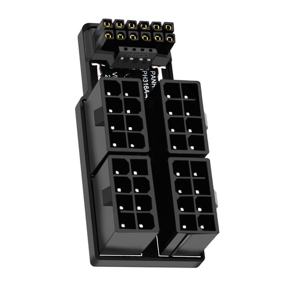 CY 12VHPWR ATX3.0 PCI-E 5.0 Power Modular Adapter to Four ATX 8P Down Angled 90 Degree for 4080 5090TI 16Pin 12+4P Graphics Card