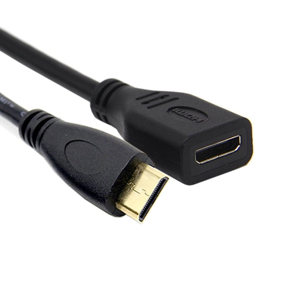 CY 15cm Mini HDMI Type-C Socket Female to Mini HDMI Male Adapter Extension Cable for Camera HDTV 4K 1080P