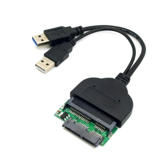"CY 1set USB 3.0 to SATA 22Pin & SATA to Micro SATA Adapter for 1.8"" 2.5"" Hard Disk Driver With Extral USB Power Cable"