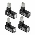 thumbnail image 1 of CY 4pcs/lot USB 2.0 Type-B Male to Female Extension Adapter Horizontal Vertical Angled 90 Degree for Printer Scanner, 1 of 5