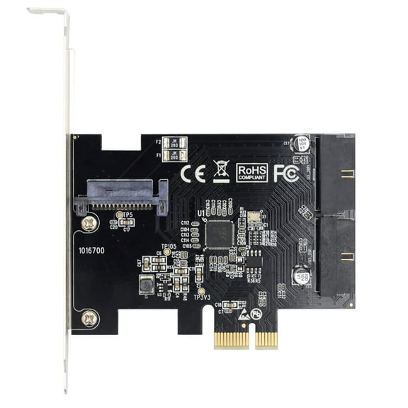CY 5Gbps 19Pin 20Pin USB 3.0 Front Panel Header to PCI-E 1X Express Card VL805 Adapter for Desktop Computer Motherboard