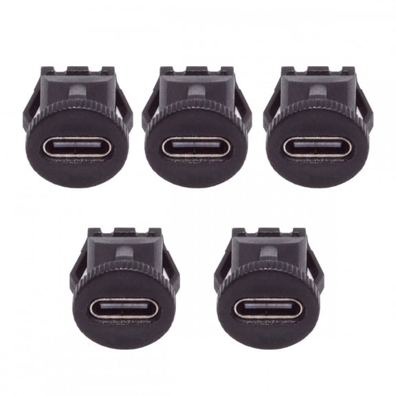 CY 5pcs/set DIY OEM Type C Female Socket Connector to 6Pin PCBA Pinout Round Latch Mount Type DC 5V/20V PD Power IP67