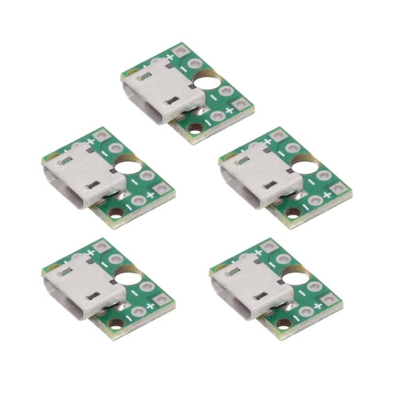 CY 5pcs/set DIY OEM USB2.0 Micro-B Female Receptacle Socket Connector with PCB Mounting Assembly Solder Type 480Mbps
