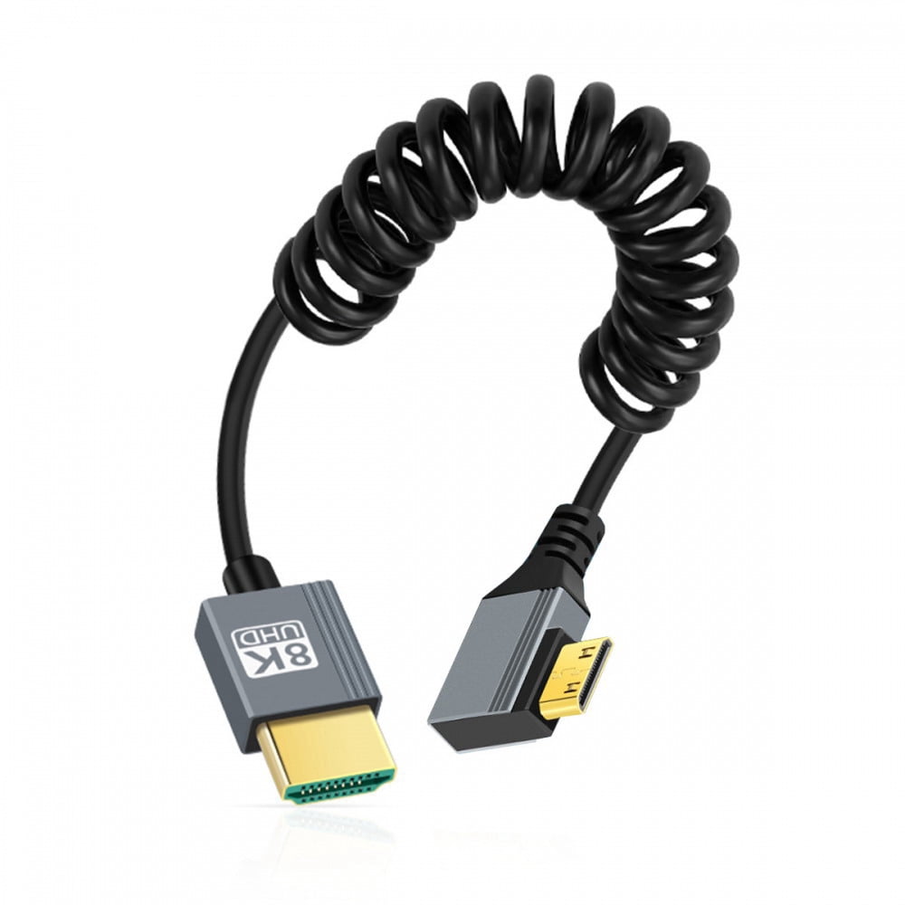 CY 90 Degree Right Angled Mini HDMI 2.1 Male to HDMI Male 8K 60hz ...