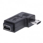 CY 90 Degree Right Angled Mini USB Female to Micro USB Male Data Sync Power Adapter