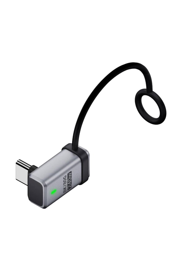 CY 90 Degree USB5.0 80Gbps Male to Female Up Down Angled Extension Adapter with Lanyard Keychain 240W 16K 8K 5K Compatible with USB4.0 Thunderbolt3/4/5