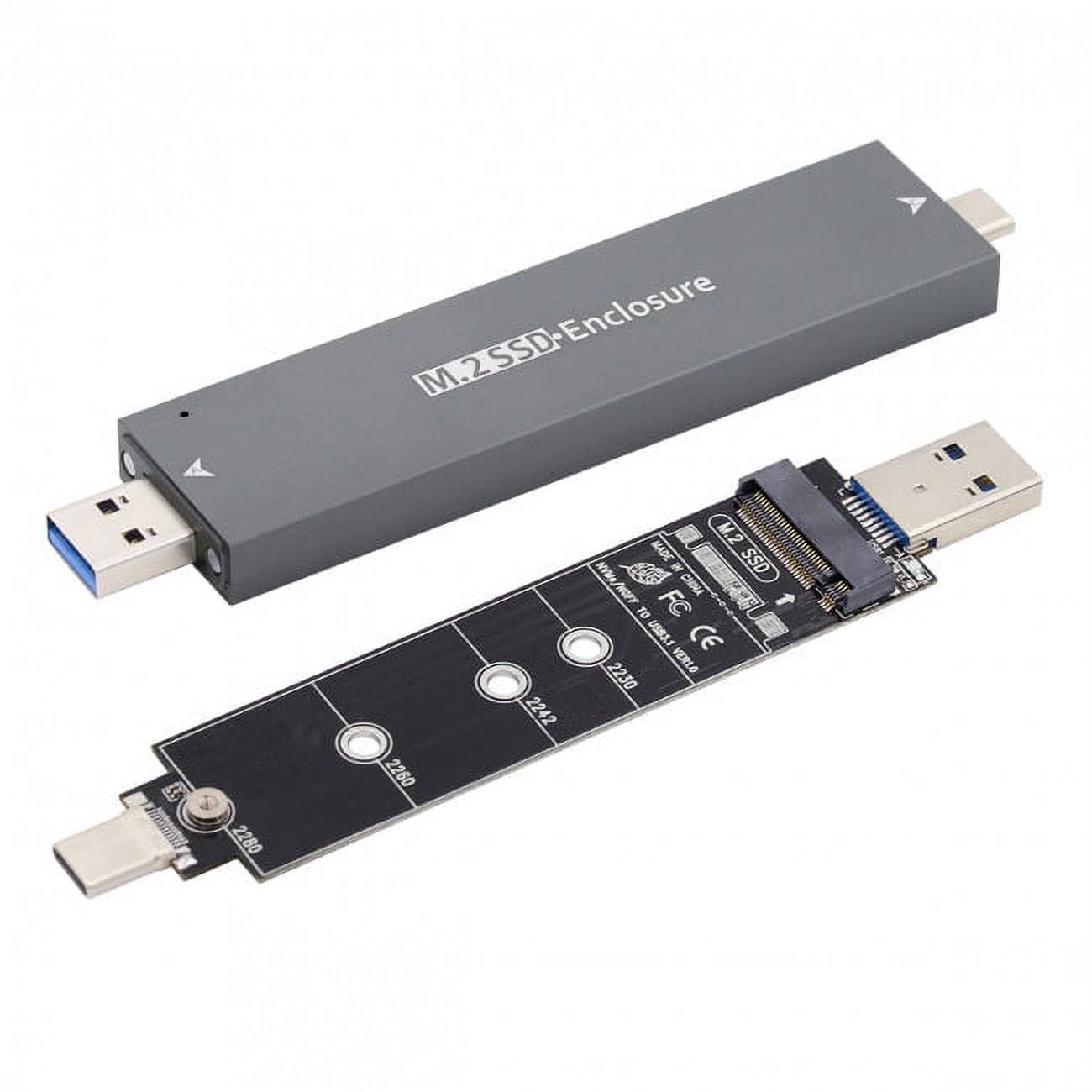 Cablecc Adattatore USB 3.0 A M.2 NVMe/SATA Con Chipset RTL9210B, Supporta 2230 E 2242, PCB E Custodia