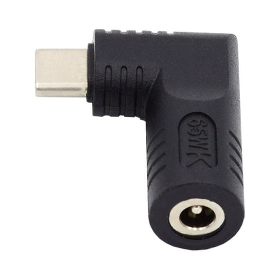 CY DC Jack 4.0x1.7mm Input to USB-C Type-C Angled 90 Degree Power Plug Charge Adapter for Laptop Phone