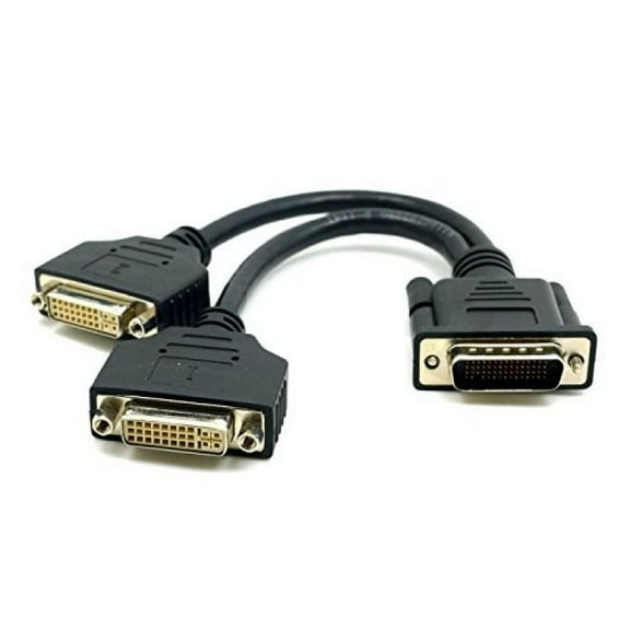CY DMS-59 Male to Dual DVI 24+5 Female Female Splitter Extension Cable for Graphics Cards & Monitor