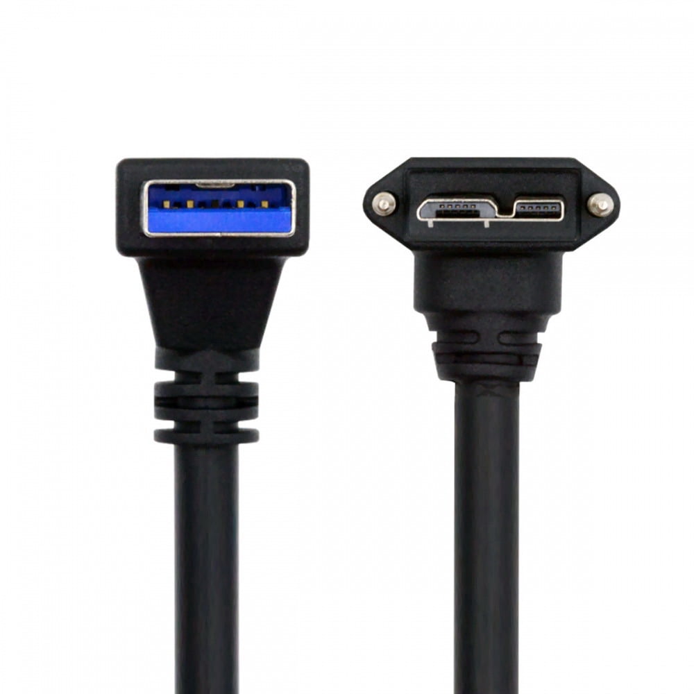CY Down Angled 90 Degree USB 3.0 A Male to Micro-B 3.0 Plug Up Angled ...