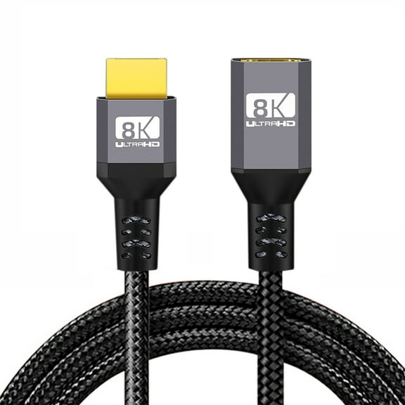 CY HDMI 2.1 UHD 8K Extension Cable Male to Female Ultra-HD 8K 60hz 4K 120hz Cable 48Gbs with Audio 3D HDMI Cord