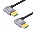 thumbnail image 1 of CY HDMI 2.1 Ultra Thin HDTV Cable 8K 4K Hyper Super Flexible Slim Cord Left Angled to Left Angled 90 Degree Type-A for Computer HDTV, 1 of 5