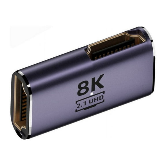CY HDMI Female to HDMI 2.1 Female 90 Degree Angled UHD Extension Gold Converter Adapter Support 8K 60hz HDTV