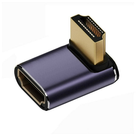 CY HDMI Male to HDMI 2.1 Female Vertical 90 Degree Up Angled Low Profile UHD Extension Adapter Support 8K 60hz HDTV