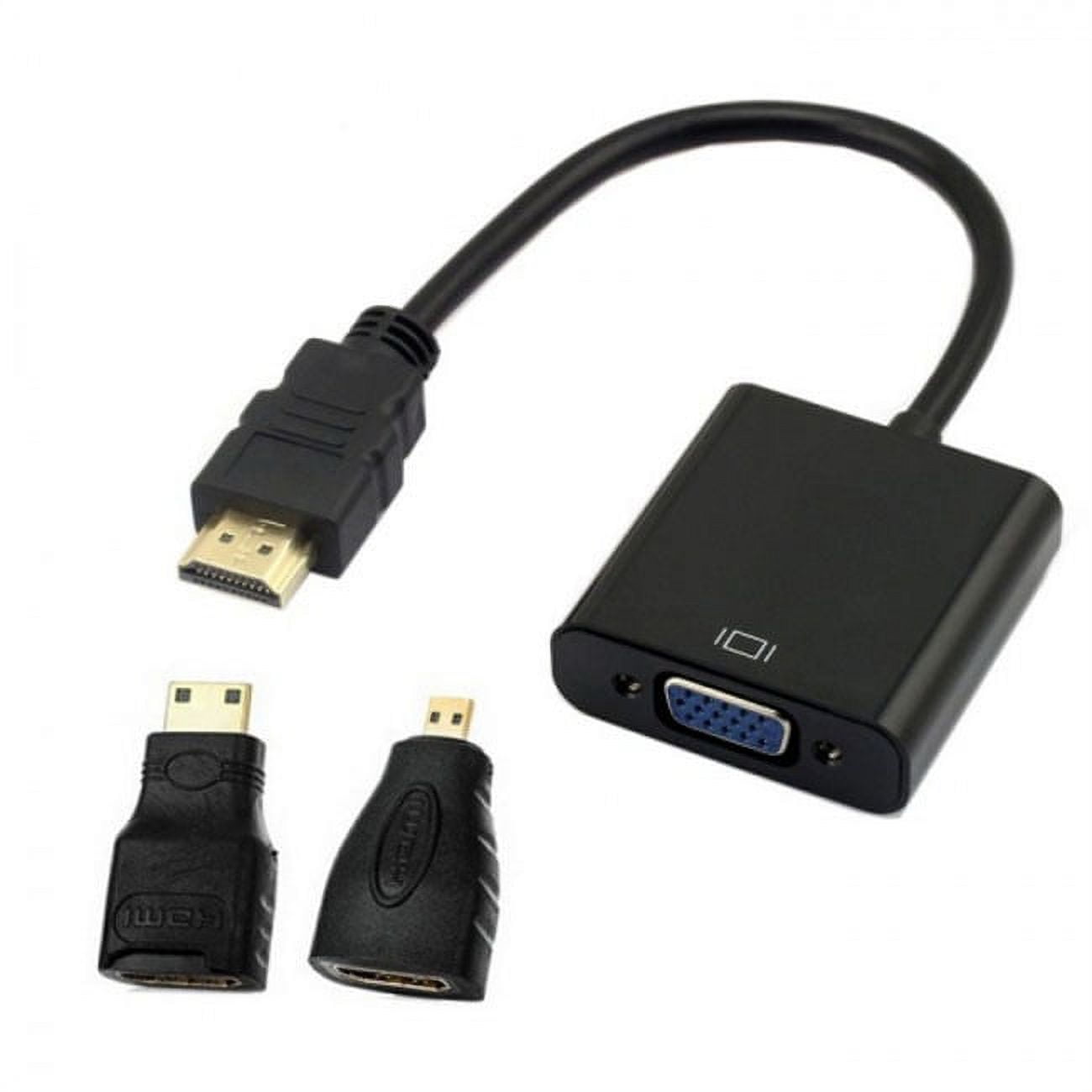 CY HDMI Source to VGA Female Output Cable with Micro Mini HDMI Adapter