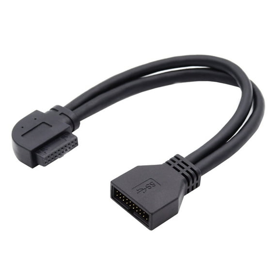 CY Left Angled USB 3.0 20Pin 19Pin Male to Female Extension 5Gbps Cable 90 Degree for Motherboard Mainboard