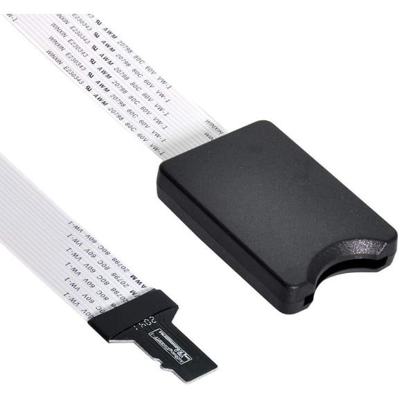 CY Memory Card Kit Micro-SD TF Male to SD Female Extension Soft Flat FPC Cable Extender 25cm,10 Pcs