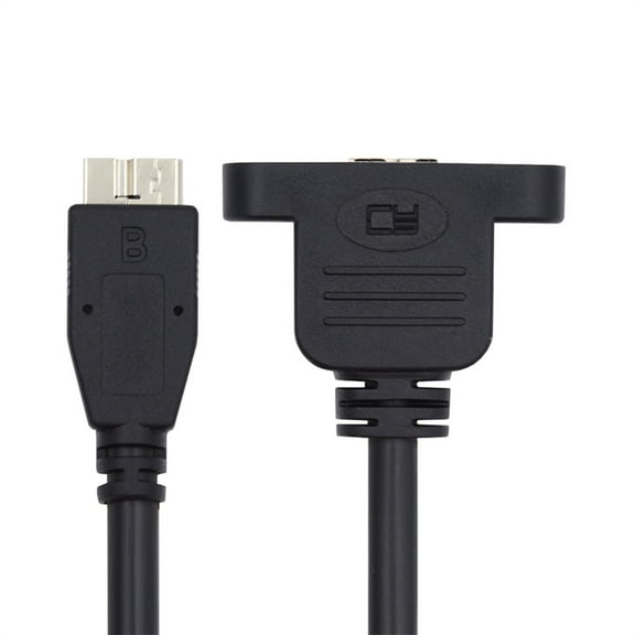 CY Micro USB 3.0 Male to Micro 3.0 Type-B Female Screw Mount Type Extension Cable 5Gbps