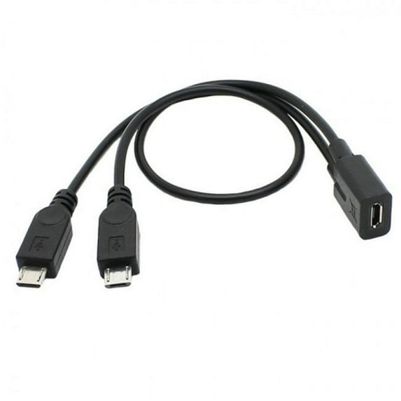CY Micro USB Female to 2 Micro USB Male Splitter extension charge cable for Galaxy S5 i9600 S4 I9500 Note2 N7100 S3 I9300 S2 9100