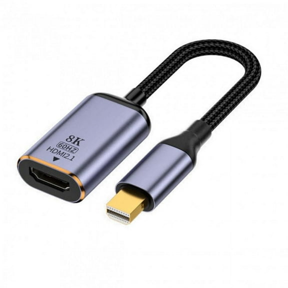 CY Mini DisplayPort 1.4 Source to HDMI 2.0 Display 8K 60hz UHD 4K MINI-DP to HDMI Female Monitor Adapter Cable
