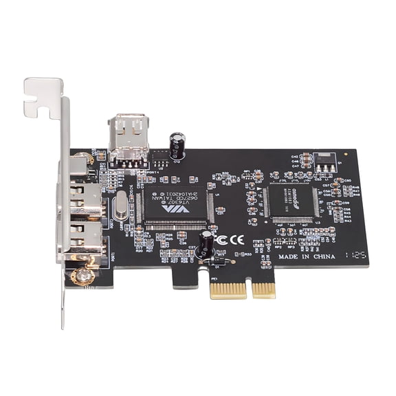 CY PCI-E 1X 4X 16X to Firewire 400 Capture Card IEEE 1394a PCI Express 4 Ports Card 6Pin and 4Pin IEEE-1394 400Mbps Adapter for Windows Mac Os Linux