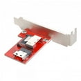 thumbnail image 1 of CY PCI-Express 4.0 Slimline SAS SFF-8654 to Mini SAS SFF-8087 PCBA Female Adapter With Bracket, 1 of 7