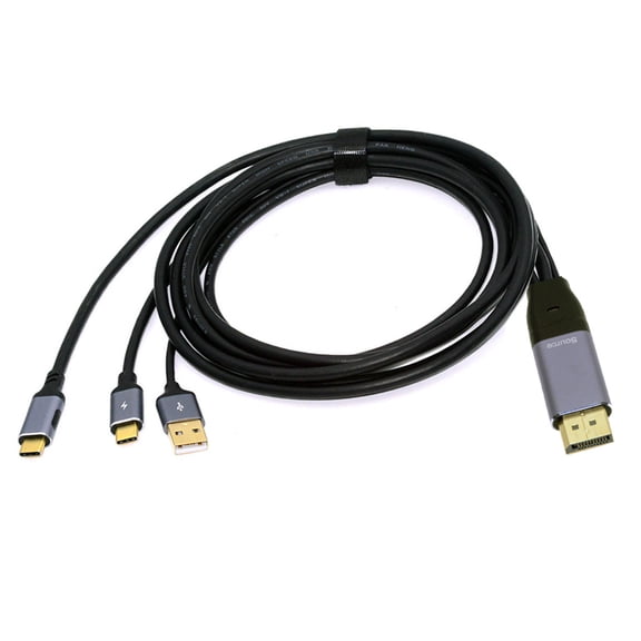 CY Reversed Displayport Source to Type C USB-C Touch Screen Displays Male 4K HDTV Cable for Laptop Monitor 2.0m