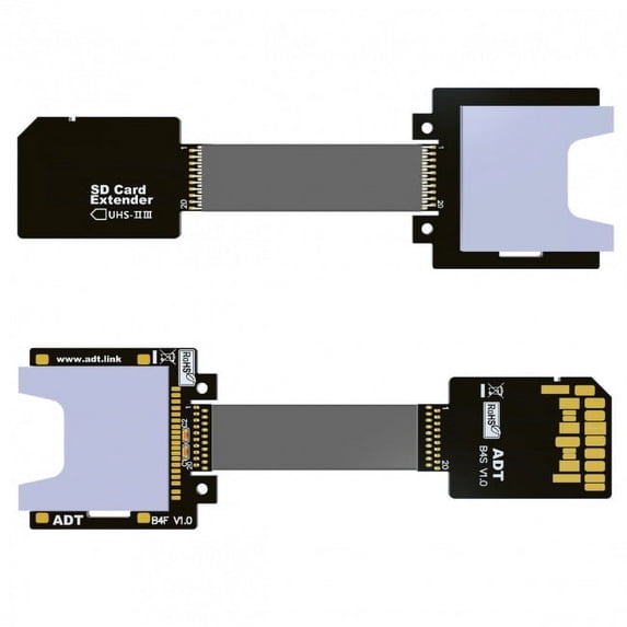 CY SD Male Extender to SD Card Female Extension Cable Adapter Flexible SD/SDHC/SDXC UHS-III UHS-3