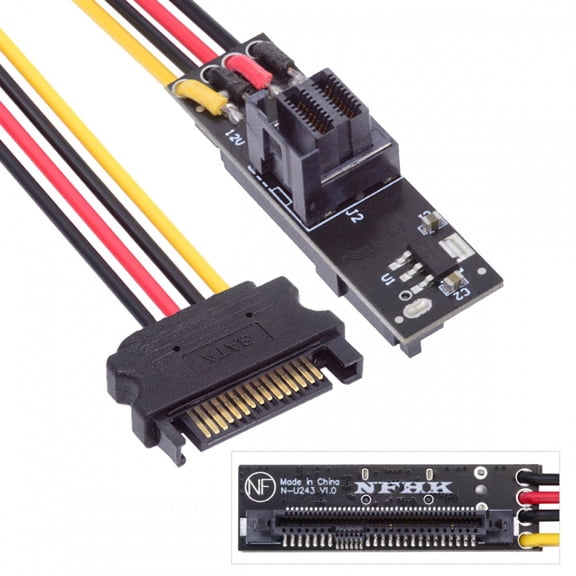 CY SFF-8643 PCI-E 4.0 Female to U.2 SFF-8639 U.3 NVME PCIe PCI-Express SSD Adapter for Mainboard