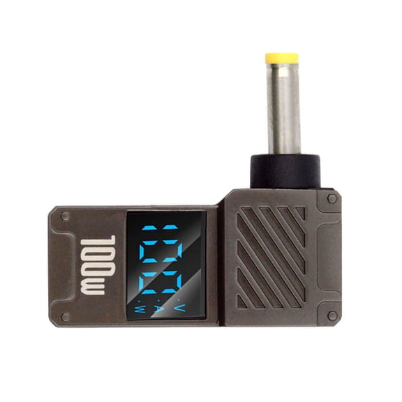 CY Type-C USB-C Input to DC 4.0x1.7mm Jack Smart LED Display 100W Output Power 20V 5A PD Charge 65W Adapter for Laptop