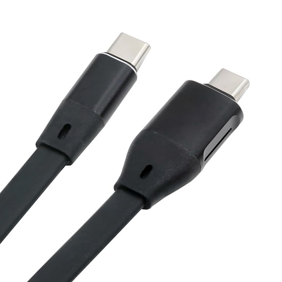 CY Type-C USB-C Male to Male USB 3.1 10Gbps & TF Micro-SD Card Reader Flat Slim FPC Data Cable for Laptop Phone