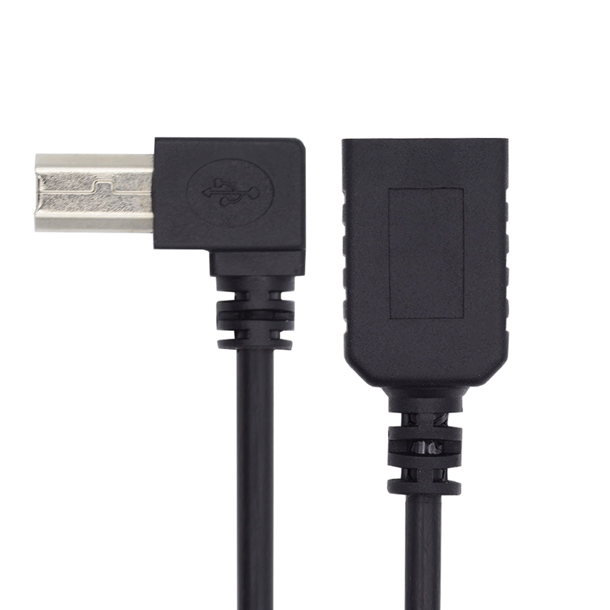 CY USB 2.0 Verlängerungskabel Typ B – 90 Grad Abgewinkelt, 20 Cm, Für Drucker & Scanner