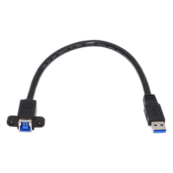 CY USB 3.0 Type-B Female to USB3.0 Type-A Male Cable Extension 5Gbps for Disk SSD Camera Data 30cm