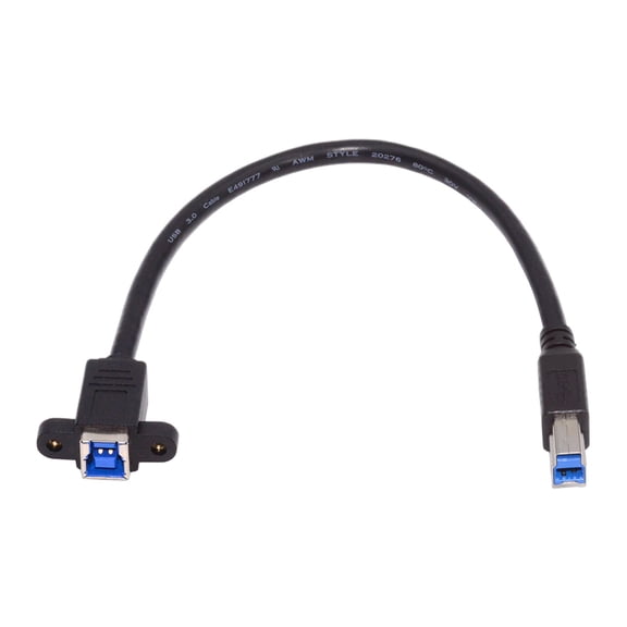 CY USB 3.0 Type-B Female to USB3.0 Type-B Male Cable Extension 5Gbps for Disk SSD Camera Data 30cm