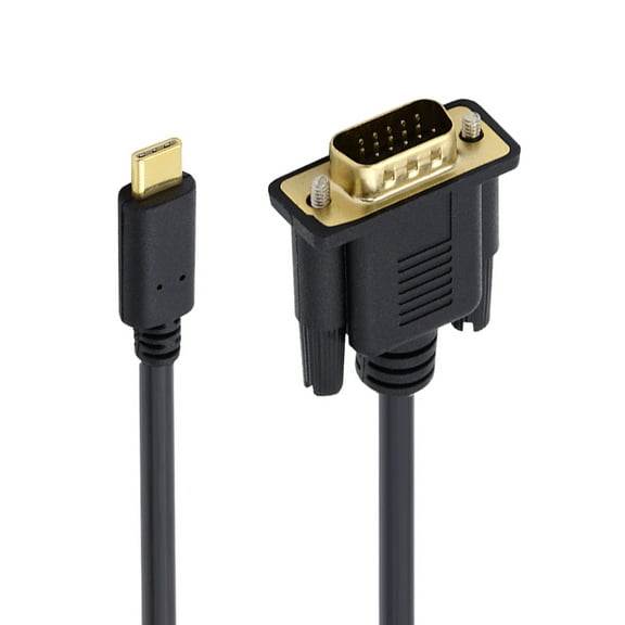 CY USB 3.1 Type C USB-C Source to VGA RGB 1080P Displays Male Monitor Cable for Laptop 1.8m