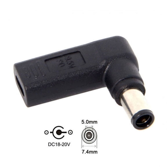 CY USB 3.1 Type C USB-C to DC 7.4*5.0mm Dell Adapter PD Emulator Trigger 90 Degree Angled
