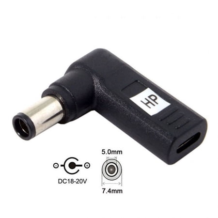 CY USB 3.1 Type C USB-C to DC 7.4*5.0mm HP Adapter PD Emulator Trigger 90 Degree Angled