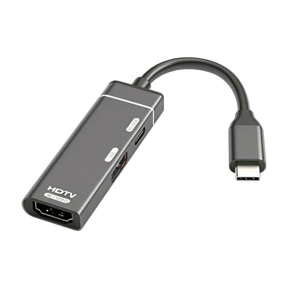 CY USB-C Type-C to HDMI 4K@120hz USB 3.0 OTG Converter HDTV Multiport Adapter with Female PD 100W Power Port