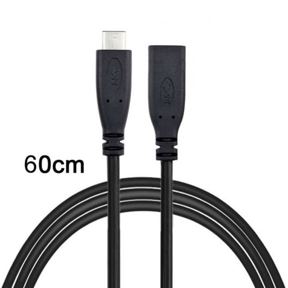 CY USB-C USB 3.1 Type C Male to Female Extension Data Cable for Macbook Tablet Mobile Phone 60cm