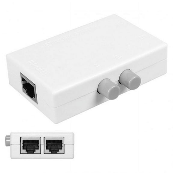 CY UTP STP 2 in 1 out 2 Ports RJ45 LAN CAT Network Switch Selector Internal External Networking Switcher Splitter Box