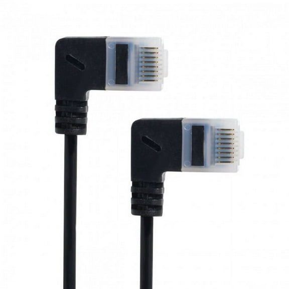 CY Ultra Slim Cat6 Ethernet Cable RJ45 Right Angled UTP Network Cable Patch Cord 90 Degree Cat6a Lan Cable 25cm for Laptop Router TV BOX