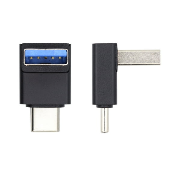 CY Up Angled USB3.0 Type A Male to USB 3.1 Type C Male Data 10Gbps Charge Adapter 90 Degree for Laptop Phone