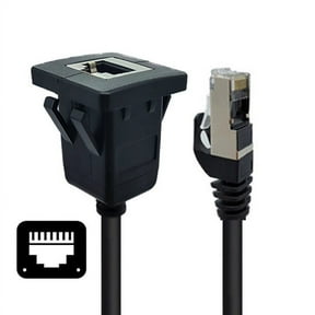 CY Waterproof Dustproof Latch Locking CAT6 RJ45 Male to Female Lan Ethernet Network Extension Cable Car Panel Mount Design