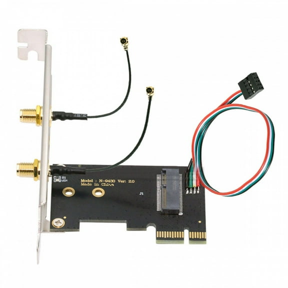 CY Wireless NGFF A/E-Key WiFi Card to PCI-E Express 1x Adapter for WLAN Wifi6 Wifi7 Bluetooth