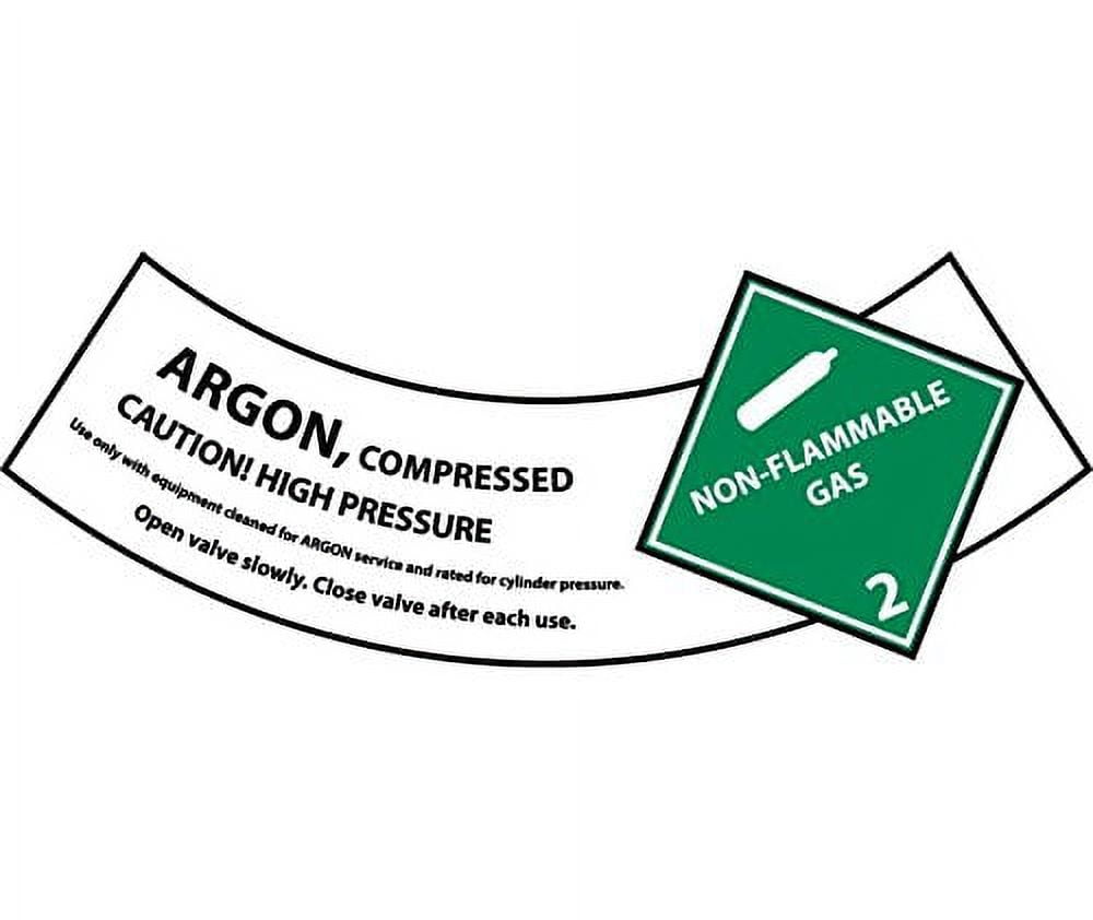 CY102AP National Marker Argon Cylinder Shoulder Label (Pack of 25 ...