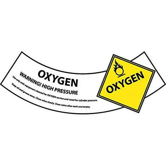 CY106AP National Marker Oxygen Cylinder Shoulder Label (Pack of 25)