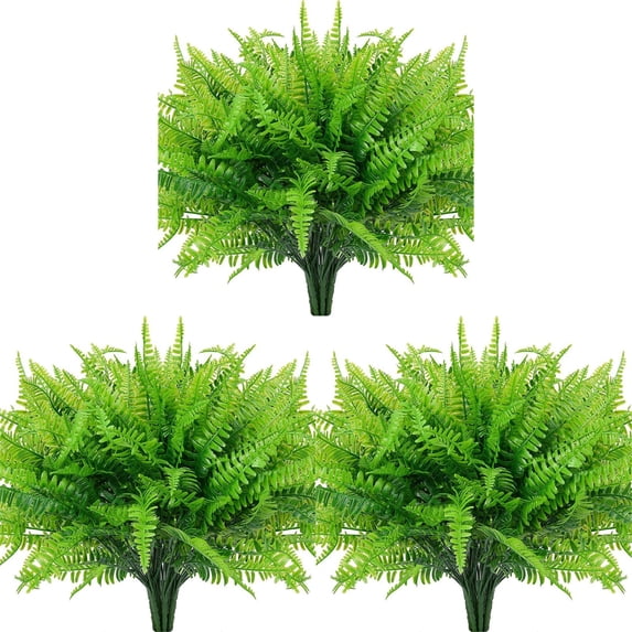 CY5O5ee 12PCS ArtificialPlants Fern Greenery Shrubs Outdoors Green ...