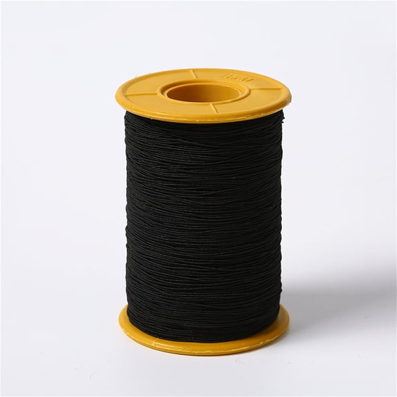 CY5O5ee 1PCS 400m 0.5mm Elastic Cord Beading Threads Stretch String for Sewing Machine Fabric Crafting Cords for Jewelry Making,Hand Sewing, Gathering, Embroidery