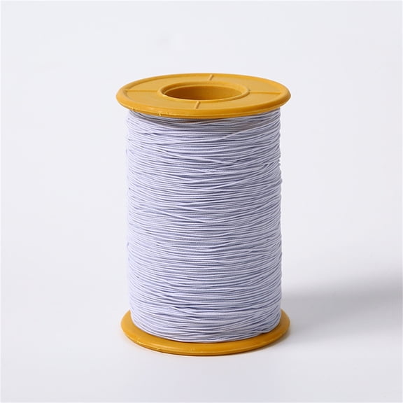 CY5O5ee 1PCS 400m 0.5mm Elastic Cord Beading Threads Stretch String for Sewing Machine Fabric Crafting Cords for Jewelry Making,Hand Sewing, Gathering, Embroidery